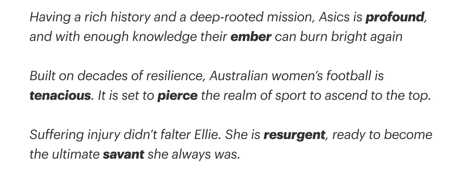 The six words and the story around them, simplified