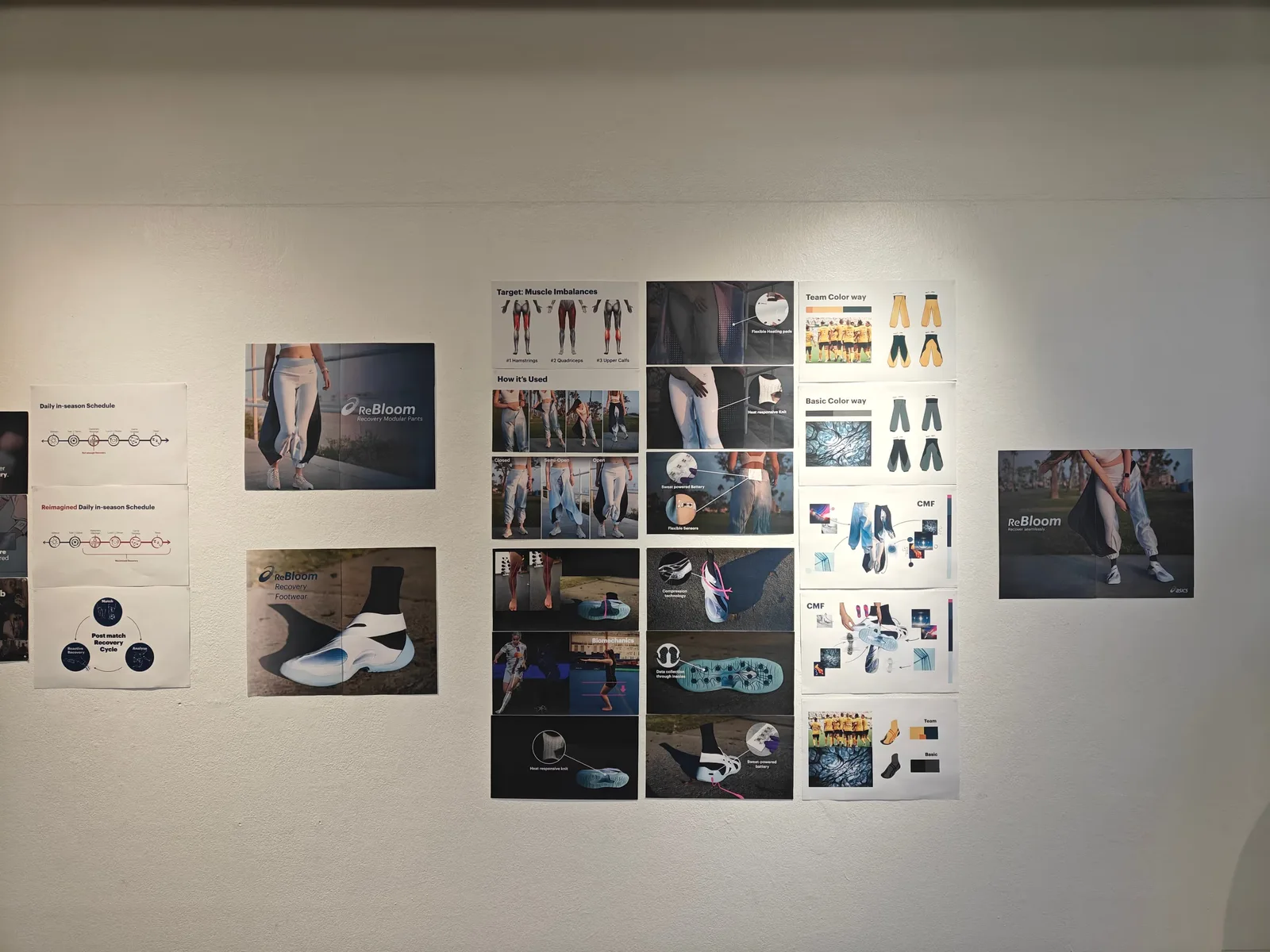 Closeup picture of the final Asics wall presentation #3